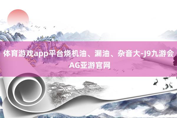 体育游戏app平台烧机油、漏油、杂音大-J9九游会 AG亚游官网